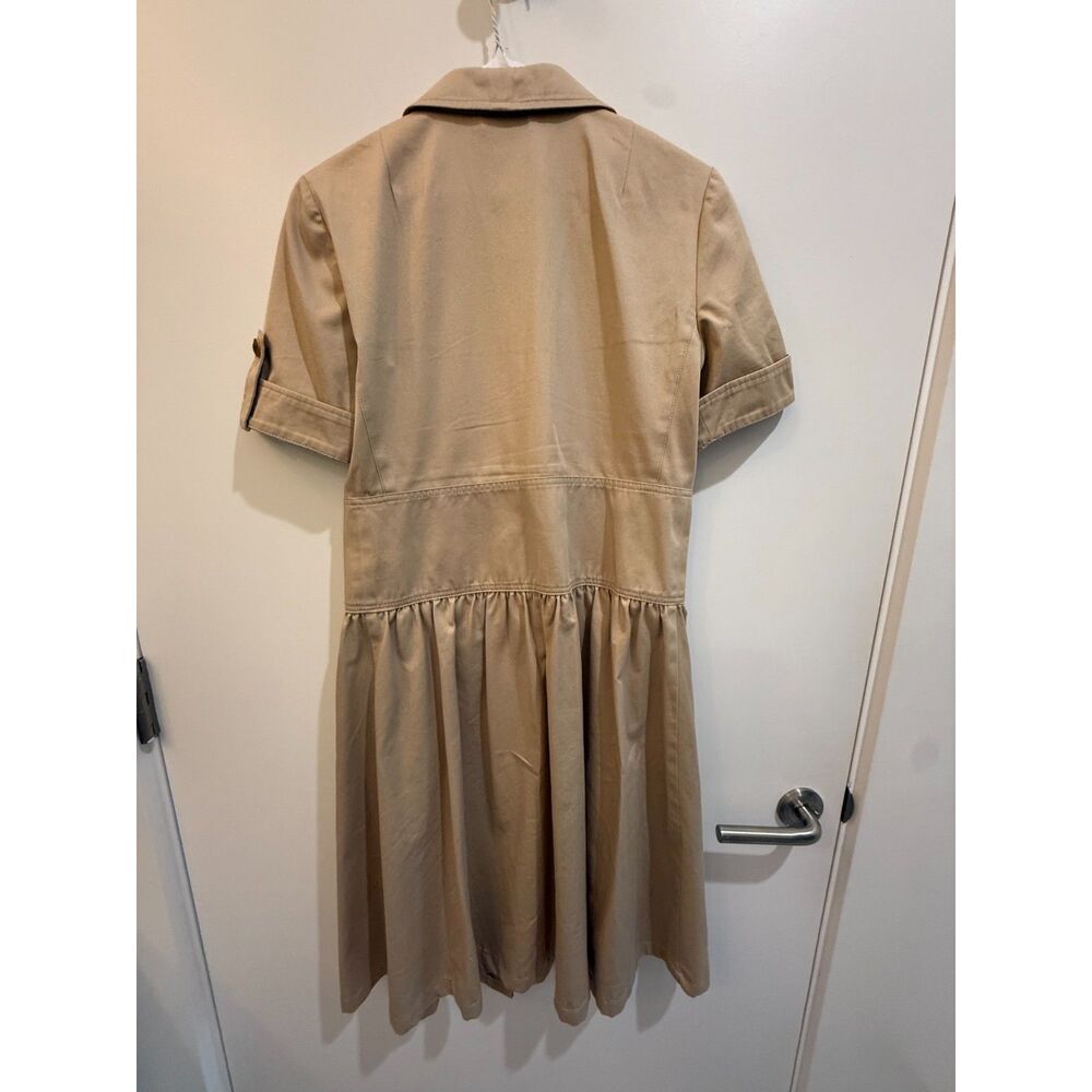 Tory Burch Tan Khaki Safari Utility Shirt Dress Size 2 - Picture 3 of 12